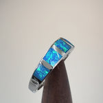Sterling Silver 5 Lab Opal Ring