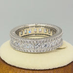 Sterling Silver Princess-Cut Eternity CZ Ring