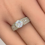 Sterling Silver 1.30 ct. CZ Engagement Ring