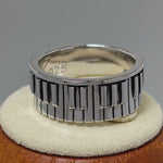 Sterling Silver Piano Keys Ring