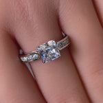 Sterling Silver 2 ct. Cushion-Cut CZ Ring