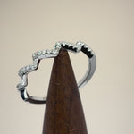 Sterling Silver Zig Zag CZ Ring