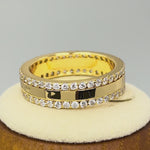 Gold Plated Sterling Silver Eternity CZ Ring
