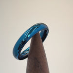 Stainless Steel 4mm Blue High Polish Band Ring