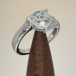 Sterling Silver Elegant Trillion Cut CZ Ring