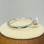 Sterling Silver Round White Lab Opal Ring