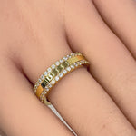 Gold Plated Sterling Silver Eternity CZ Ring