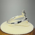 Sterling Silver Triple Eye Marcasite Ring