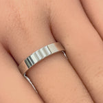 Sterling Silver 4MM Flat Wedding Band