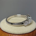 Sterling Silver Round CZ Half Eternity Ring
