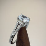 Sterling Silver Elegant Oval Clear CZ Ring