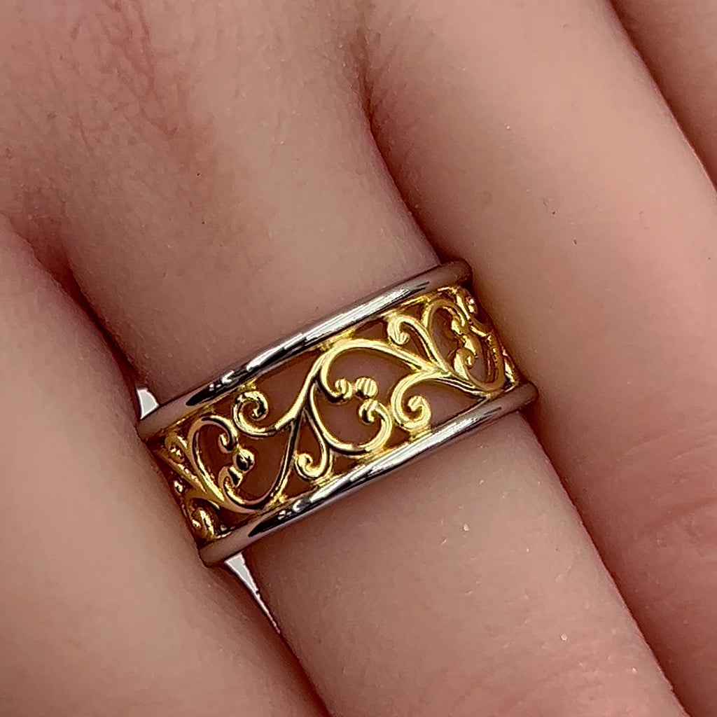 BRASS TWO-STRAND MIX RING