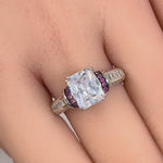 Sterling Silver Emerald-Cut CZ Ring