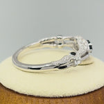 Sterling Silver Victorian Black CZ Ring