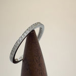 Sterling Silver Clear CZ Thin Band Ring