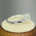 Sterling Silver Center Stone Charmed  Mother of Pearl Ring