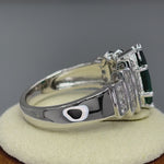 Sterling Silver Marquise Green CZ Ring