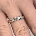 Sterling Silver 4MM Hammered Band Ring