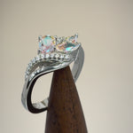 Sterling Silver Iridescent Rainbow Marquise CZ Ring