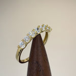 Solid 14K Yellow Gold 3.0mm Half Eternity Band Ring