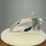 Sterling Silver Fresh Water Pearl Marcasite Starfish Ring