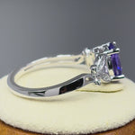 Sterling Silver Butterfly Purple CZ Ring