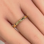 Solid 14K Yellow Gold Small CZ Band Ring