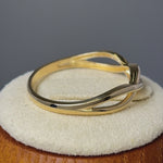 Solid 14K Yellow Gold Plain Braided Ring