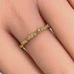 Sterling Silver Gold Plated Dainty Clear CZ Ring