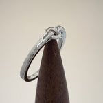 Sterling Silver Hammered Shared Hoop Ring