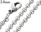 Stainless Steel Rollo Chain Necklace 3MM