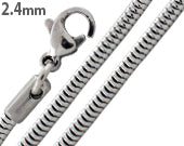 Stainless Steel Snake Chain Necklace 2.4 MM