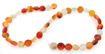 10mm Coin Natural Carnelian Gem Stone Beads