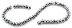 10mm Grey Faceted Rondelle Crystal Beads