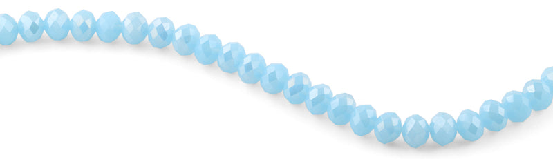 10mm Light Blue Faceted Rondelle Crystal Beads