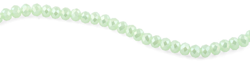 10mm Light Green  Faceted Rondelle Crystal Beads