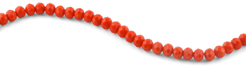 10mm Orange Faceted Rondelle Crystal Beads