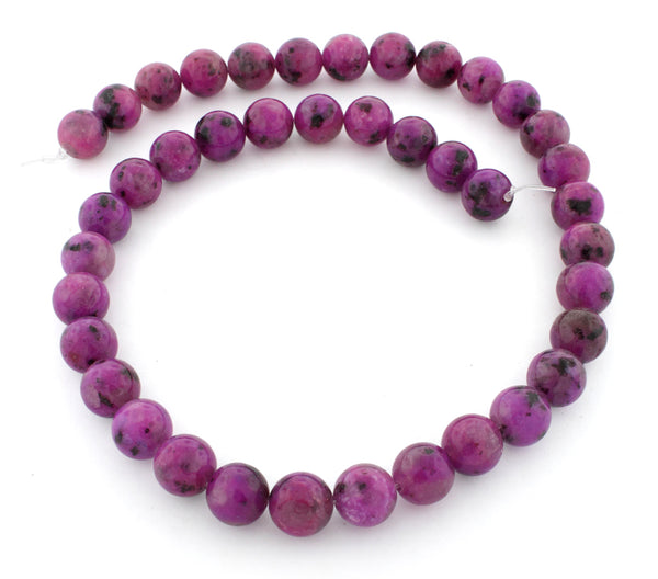 10mm Plain Round Purple Quartz Gem Stone Beads