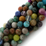 10mm Round Multi-Stones Gem Stone Beads