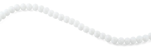 10mm White Faceted Rondelle Crystal Beads