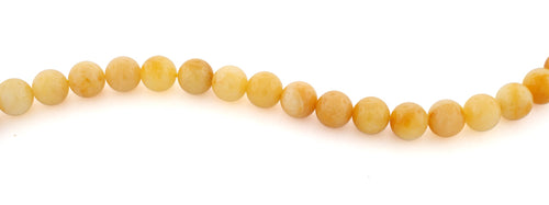10mm Yellow Jade Gem Stone Beads