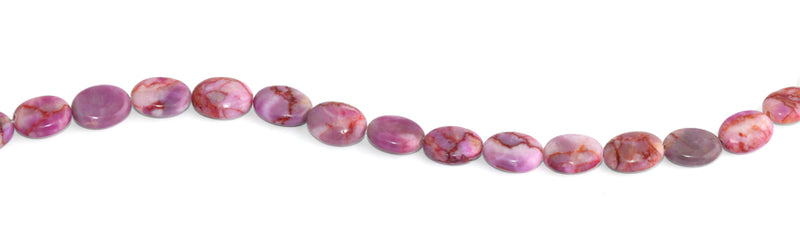 10x13MM Pink Matrix Oval Gemstone Beads