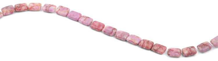 10x13mm Pink Matrix Rectangular Beads