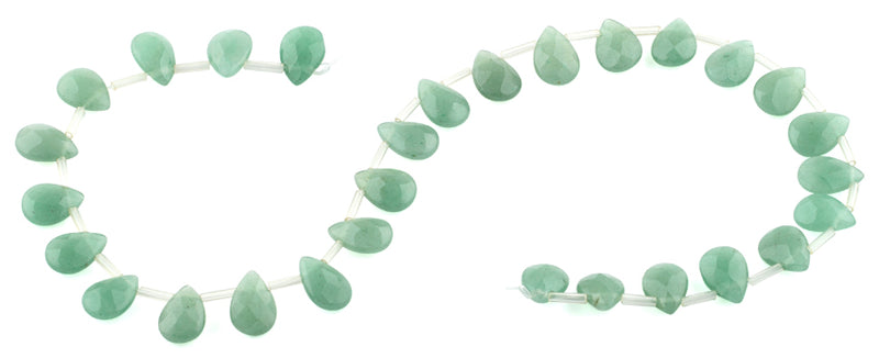 10x14MM Green Aventurine Faceted Gemstone Beads