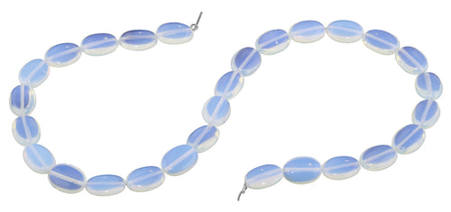 10x14MM Milky White Opalite Oval Gemstone Beads