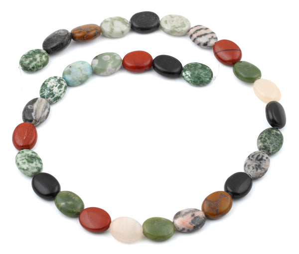 10x14MM Multi-stones Puffy Oval Gemstone Beads