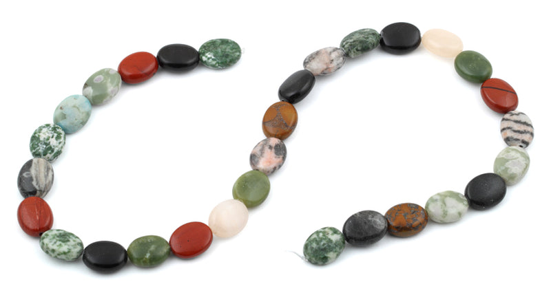 10x14MM Multi-stones Puffy Oval Gemstone Beads