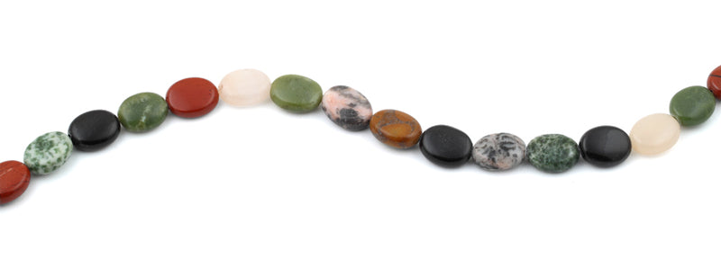 10x14MM Multi-stones Puffy Oval Gemstone Beads