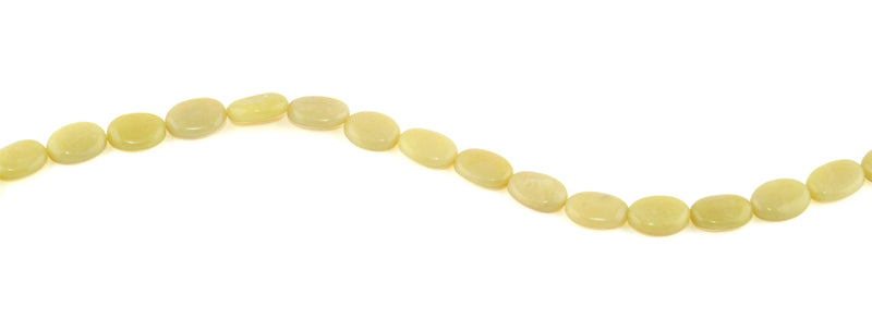 10x14MM Olive Jade Puffy Oval Gemstone Beads