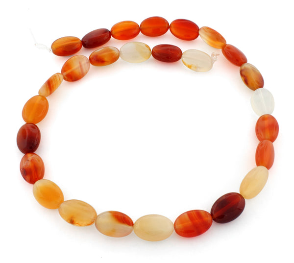 10x14mm Oval Natural Carnelian Gem Stone Beads